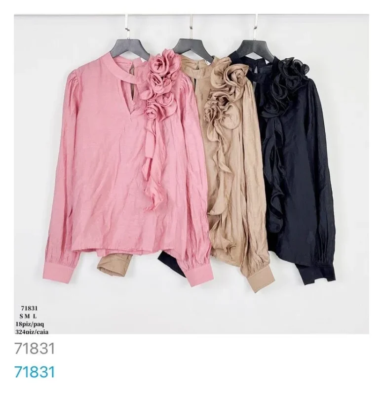 Blusa Con Flor Elegante-71831-0-71831