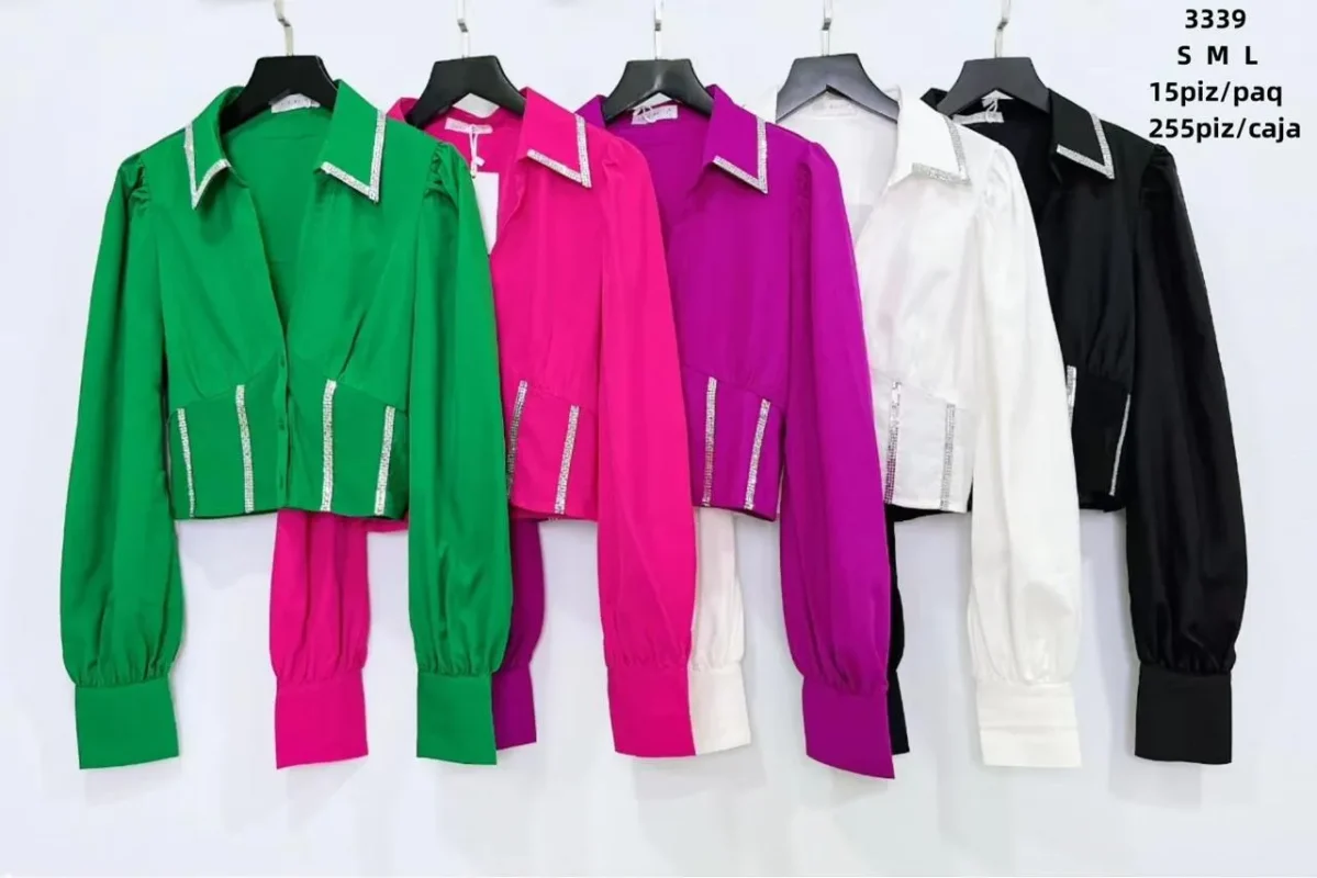 Blusa Corta Con Brillos-3339-1-3339