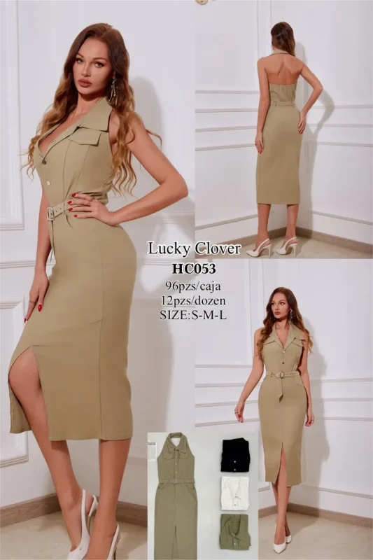 Vestido Elegante Sin Mangas-HC053
