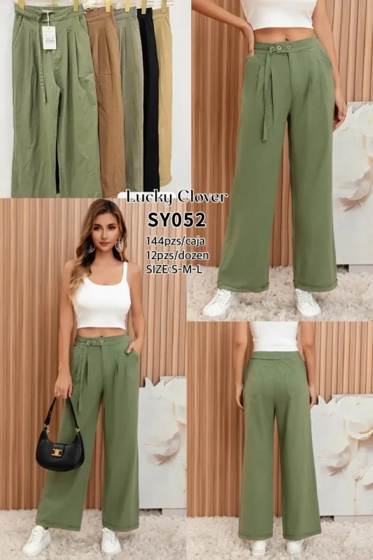 Pantalon Ancho Casual-SY052