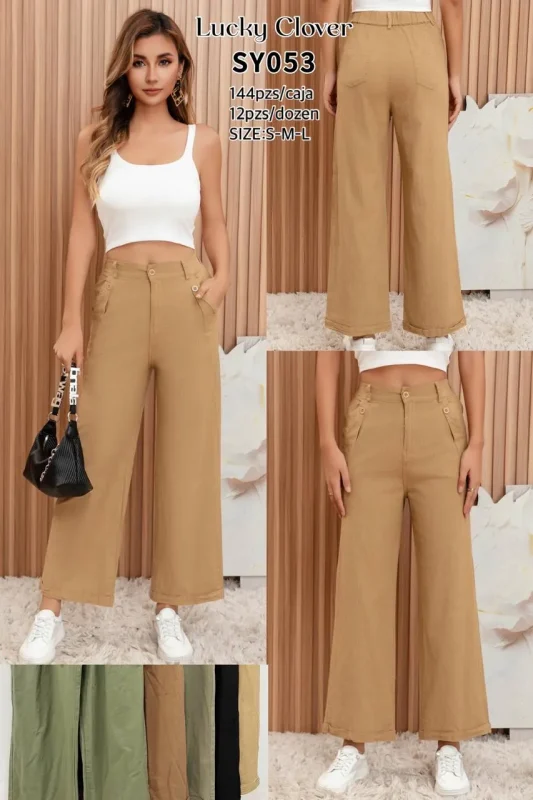 Pantalon Ancho Casual-SY053