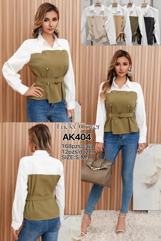 Blusa Con Solapa-AK404