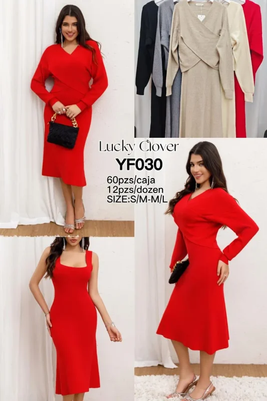 Vestido Largo Con Suéter-YF030