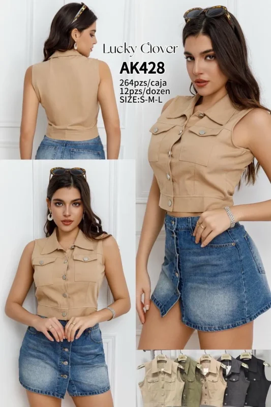 Blusa tipo Chaleco-HS25-AK428