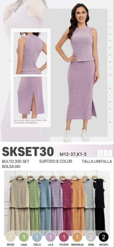 Conjunto Falda y Blusa-SKSET30