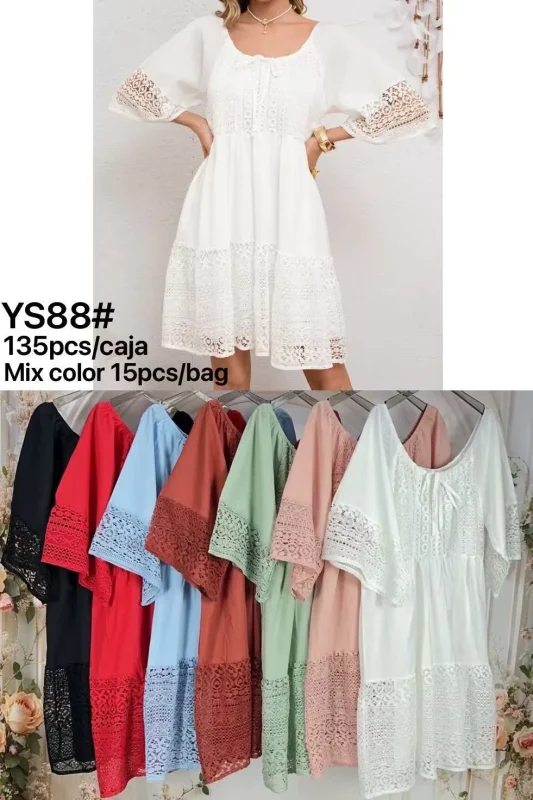 Vestido detalles tejidos-YS88