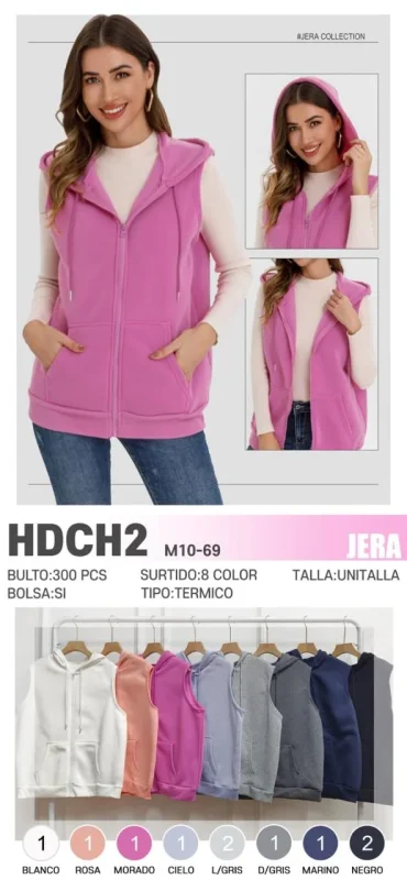 Chaleco afelpado colorido-HDCH2