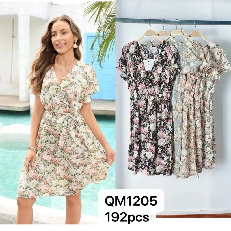 Vestido floreado-QM1205