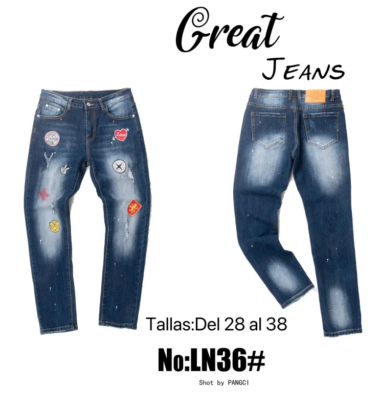Jean recto con aprches-LN36