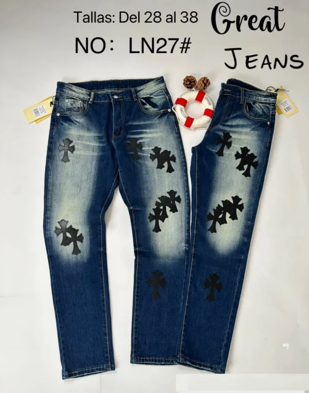 Jeans con cruces-LN27