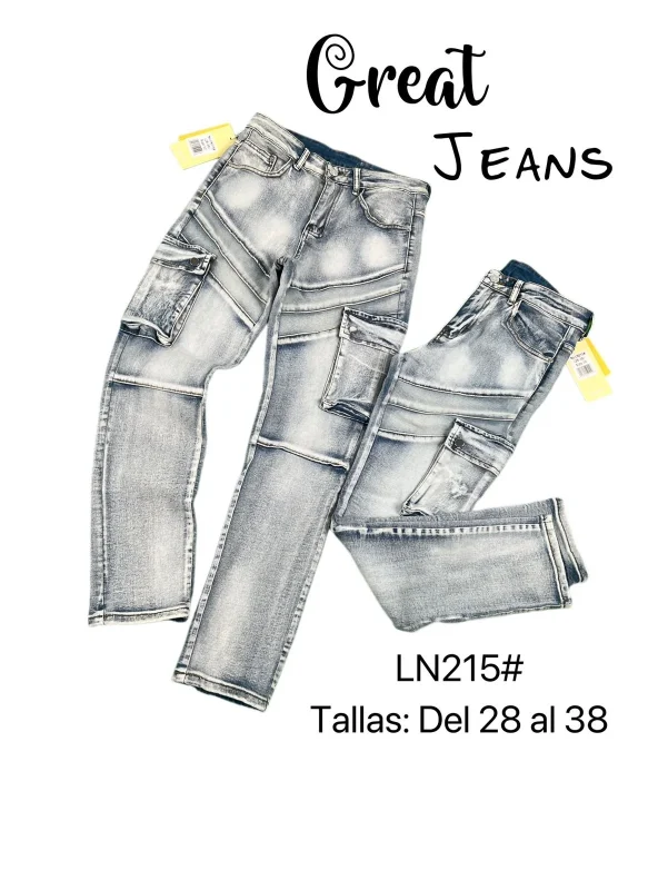 Jeans cargo hombre-LN215