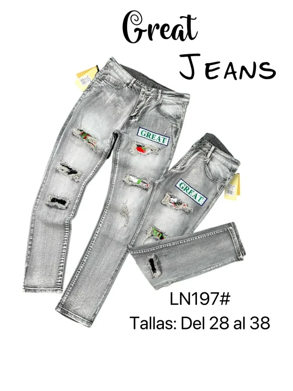 Jeans con parches-LN197