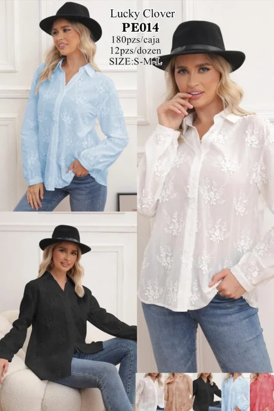 Camisa con flores-PE014