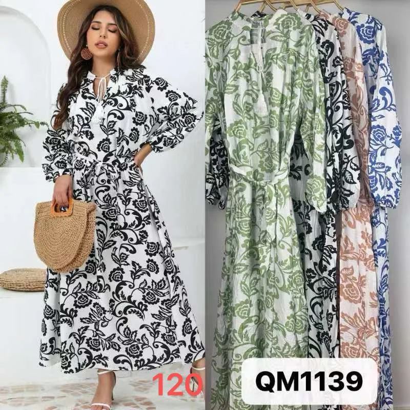 Vestido Largo Floral-QM1139