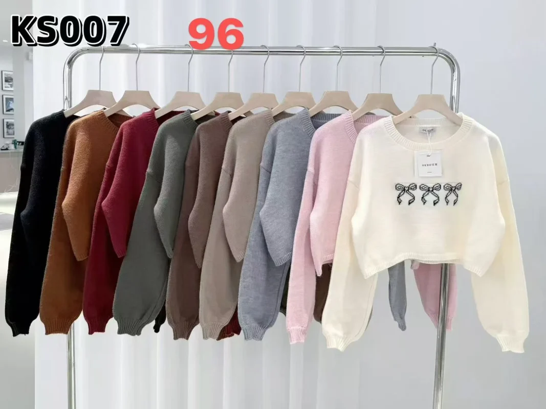 Sueter con bordado moños-KS007