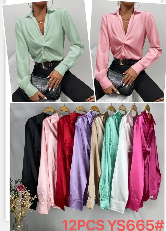 Camisa brillosa-YS665