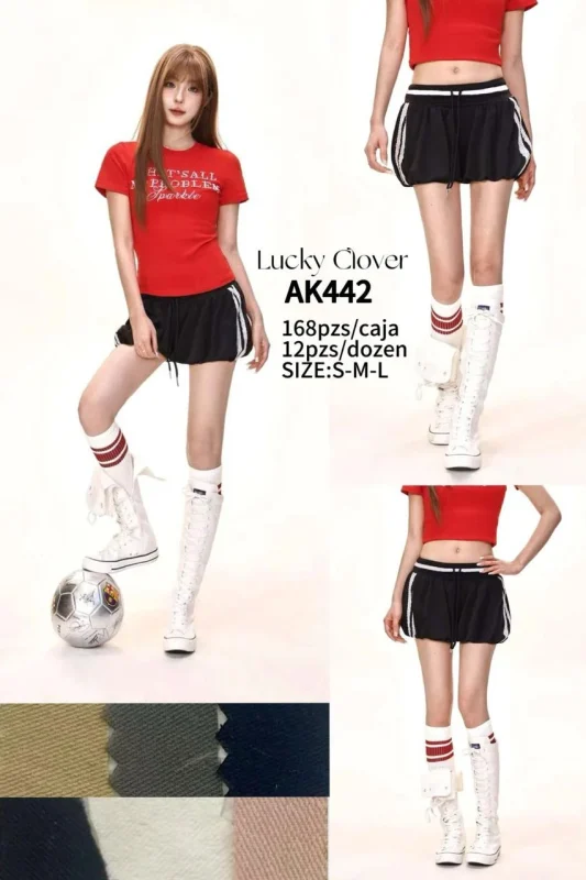 Short deportivo con franjas-AK442