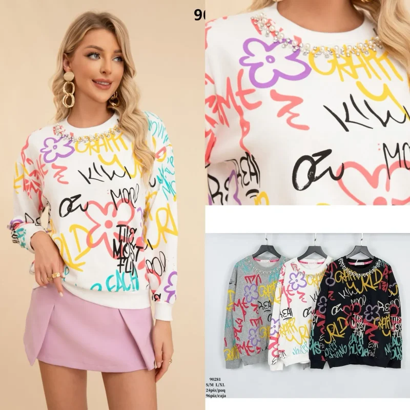 Sudadera Grafica Colorida-90281-0-90281