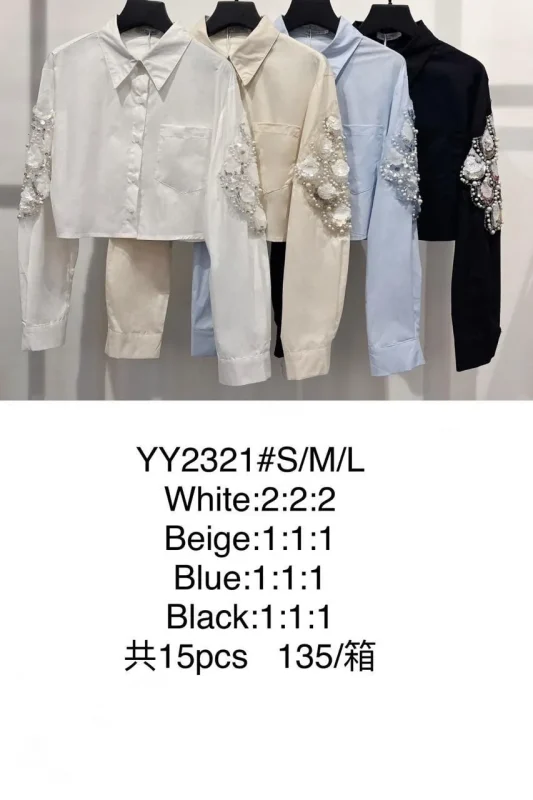 Blusa Manga Larga Con Perlas-1-YY2321