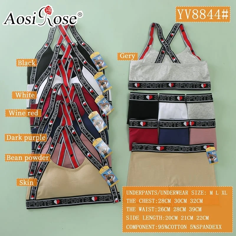 Conjunto Algodon Licra y top-YV8844