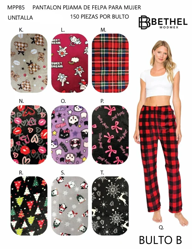 Pantalon pijama de felpa-MPP85-B