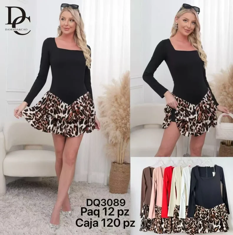 Vestido con estampado animal print-DQ3089