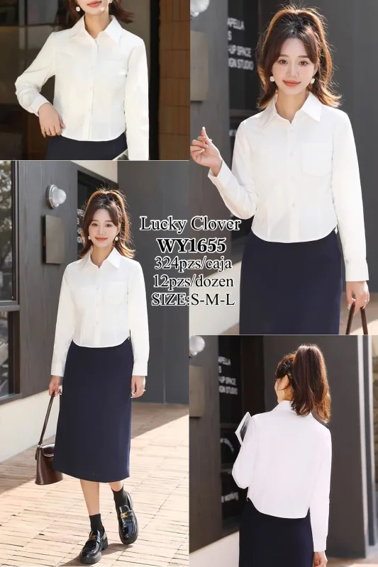 Blusa Clasica Blanca-WY1655