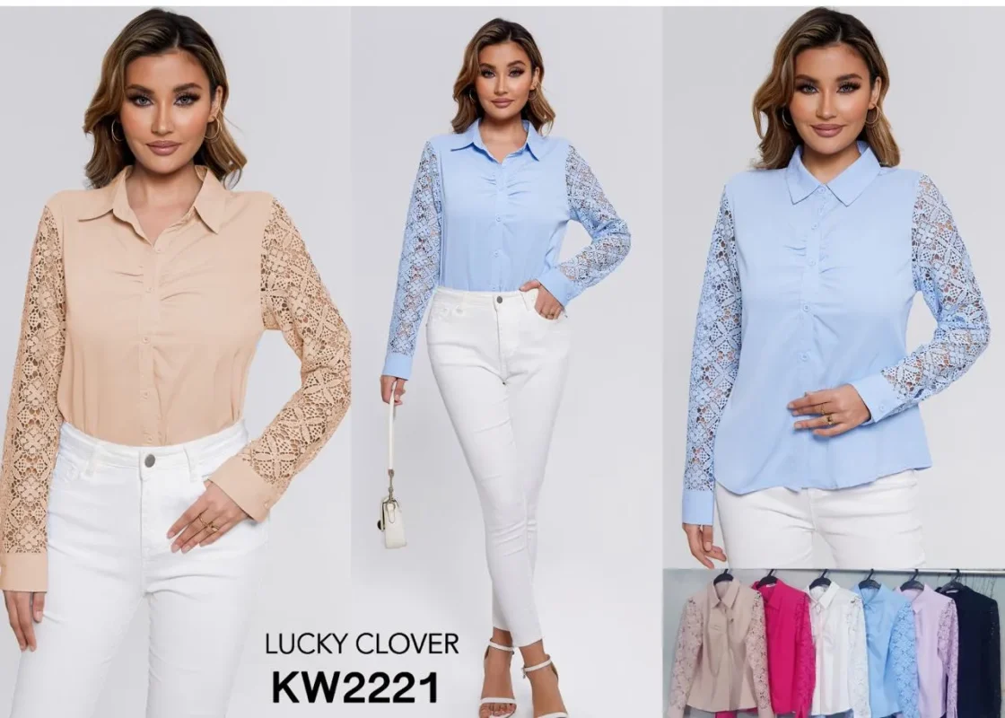 Blusa Con Encaje-KW2221