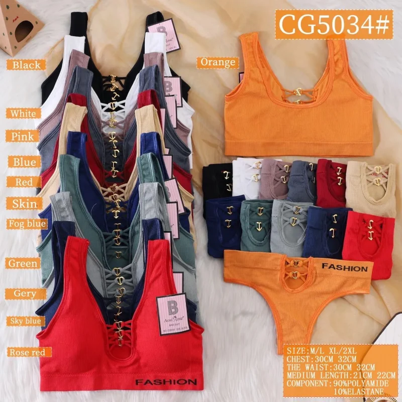 Top Deportivo Moda y pantaleta encaje-CG5034-0-CG5034