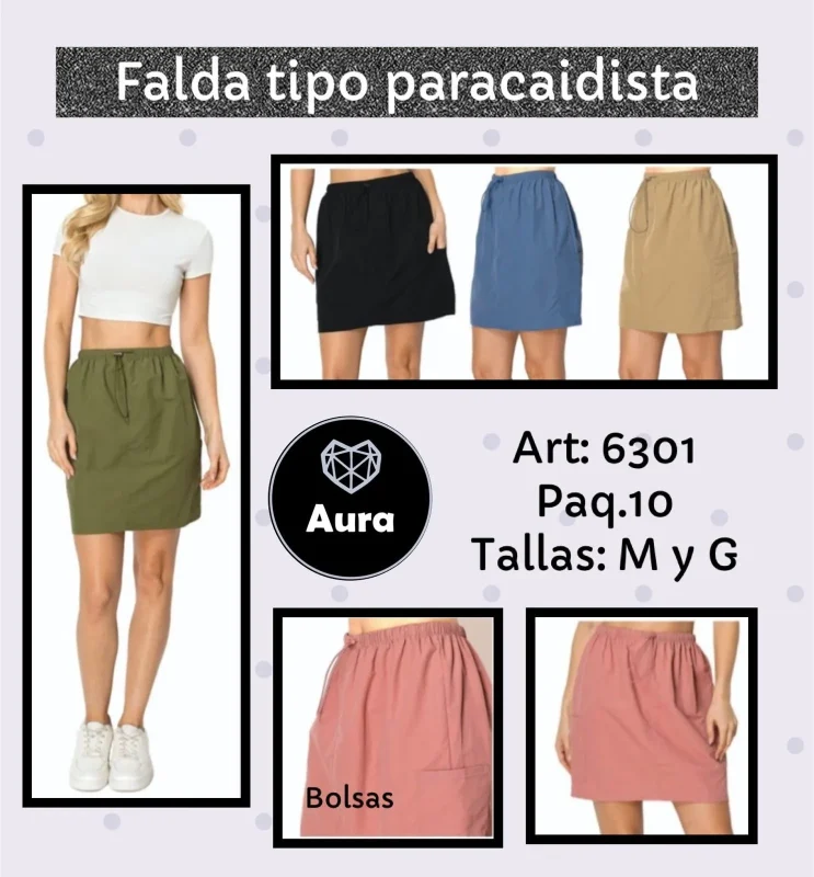 Falda Tipo Paracaidista-6301