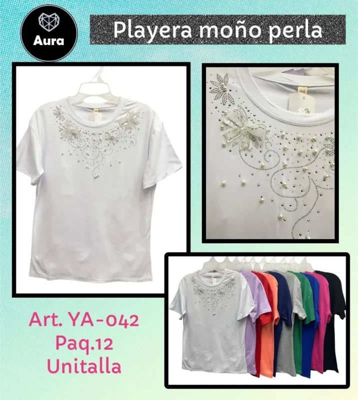 Blusa Con Moño Y Perlas-1-YA-042
