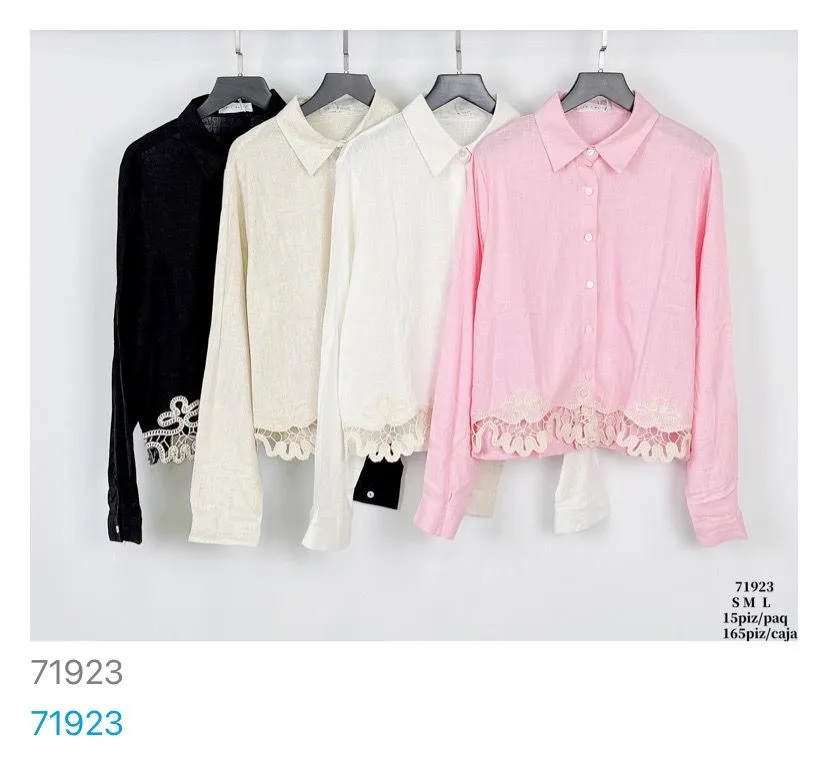 Blusa Con Detalles Encaje-71923-0-71923