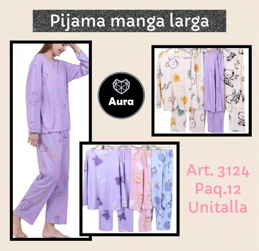 Pijama Manga Larga-0-3124