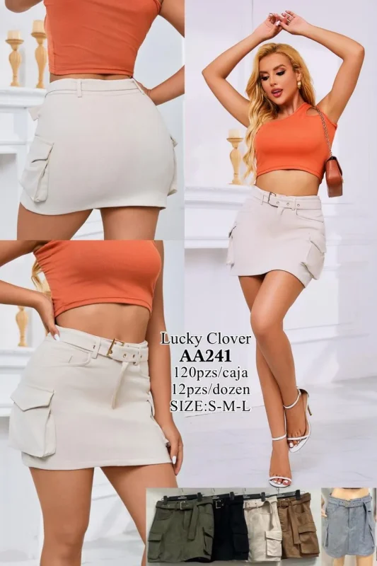 Falda Corta Cargo-AA241