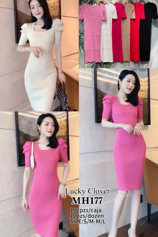 Vestido Con Mangas Bombachas-0-MH177