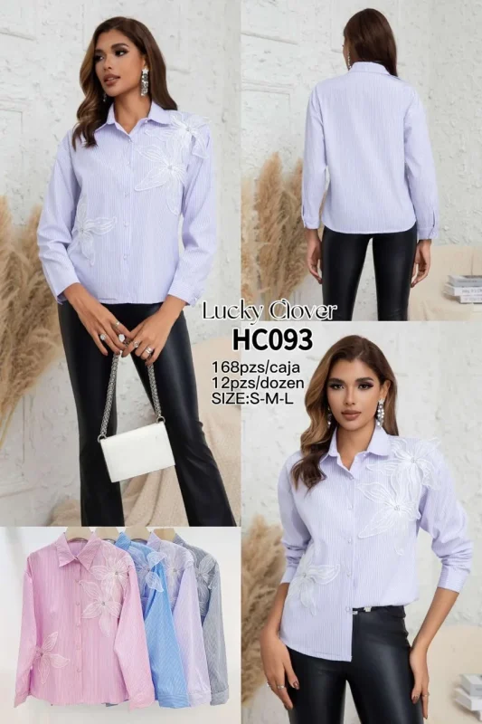 Camisa Bordada Elegante-0-HC093