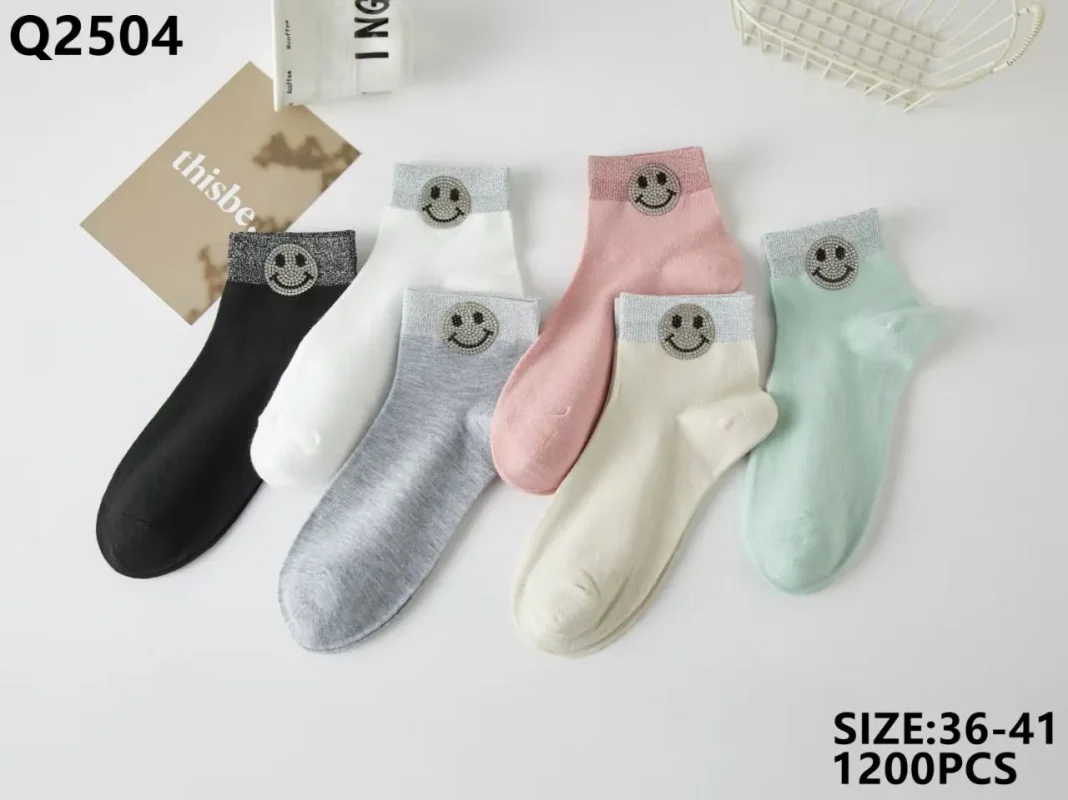 Calcetines con diseño de sonrisa-Q2504
