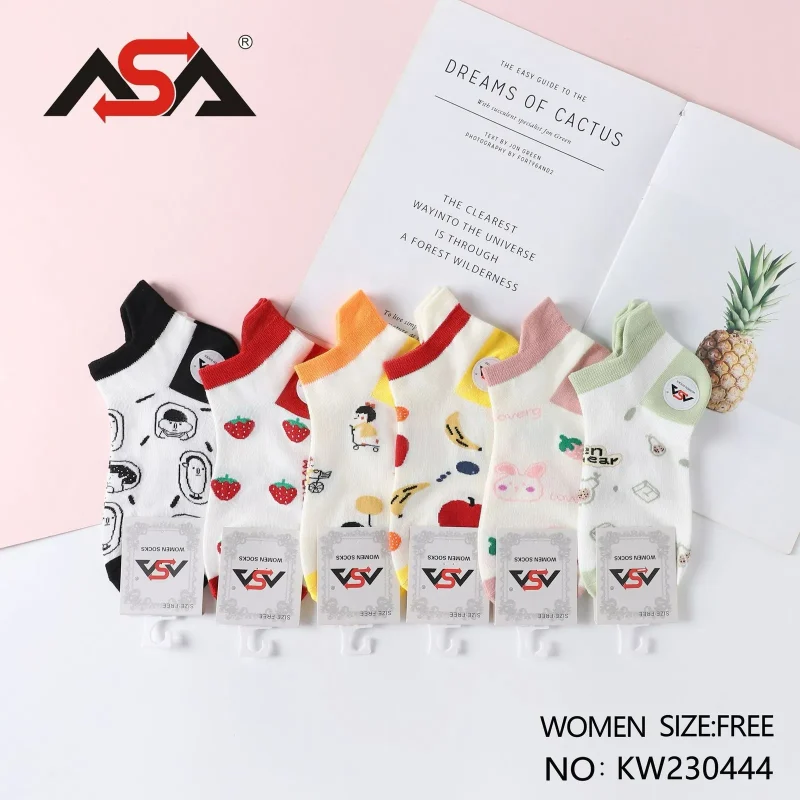 Calcetines de mujer con diseños de frutas-KW230444