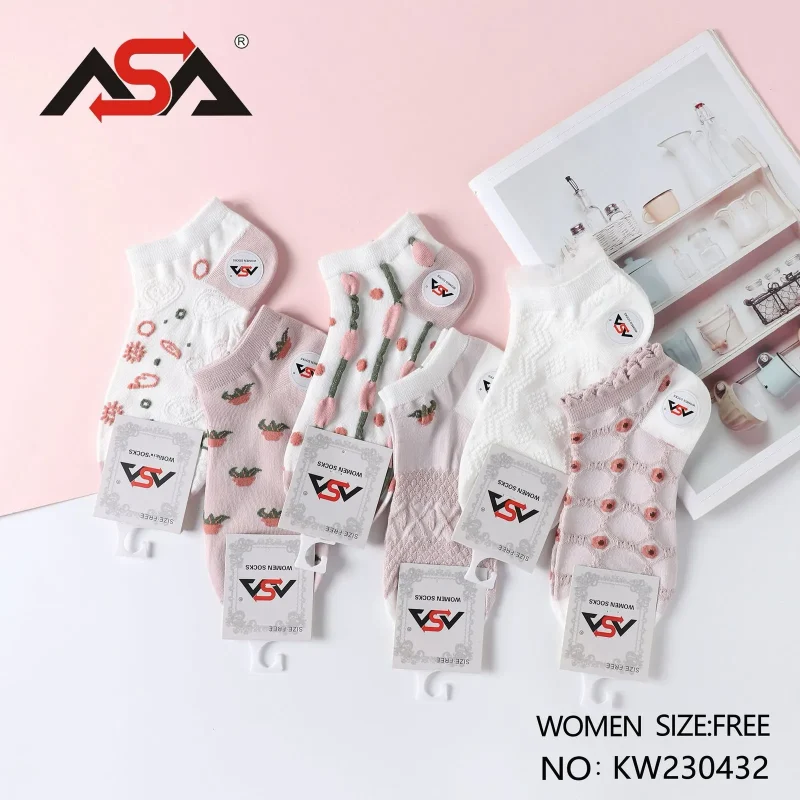 Calcetines de mujer con diseño floral-KW230432