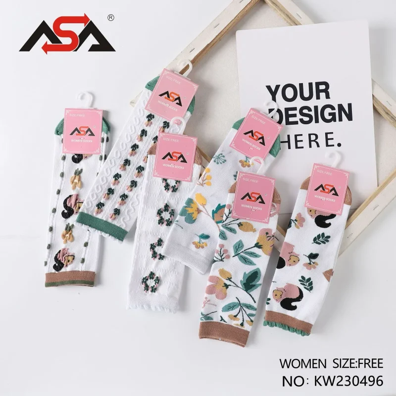 Calcetines con diseño floral-KW230496