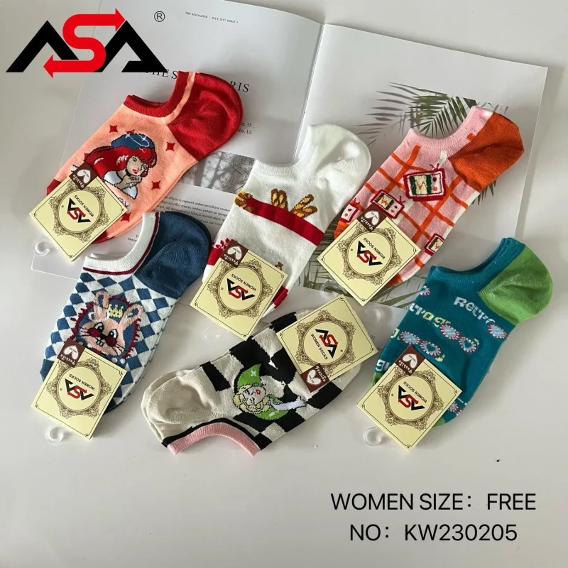 Calcetines de mujer con dibujos-KW230205