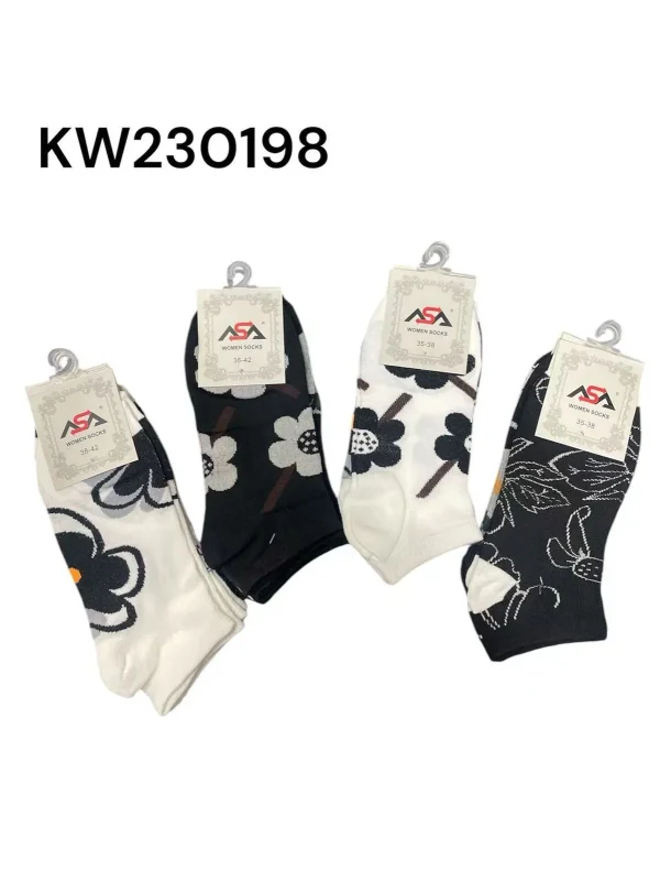 Calcetines de mujer con flores-KW230198