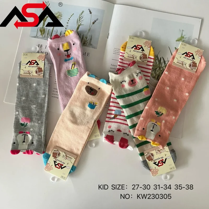 Calcetines de algodón con diseño de animales-KW230305