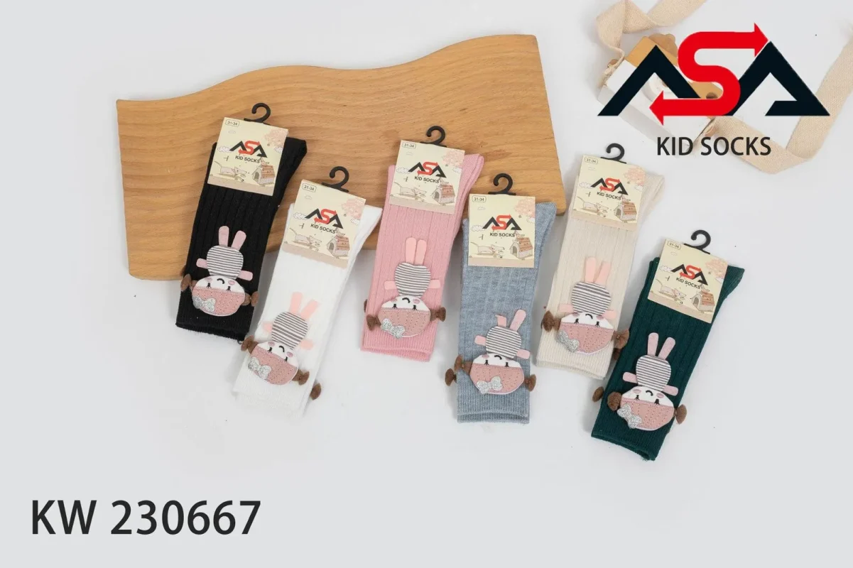 Calcetines con diseño de conejito-KW230667 31-34