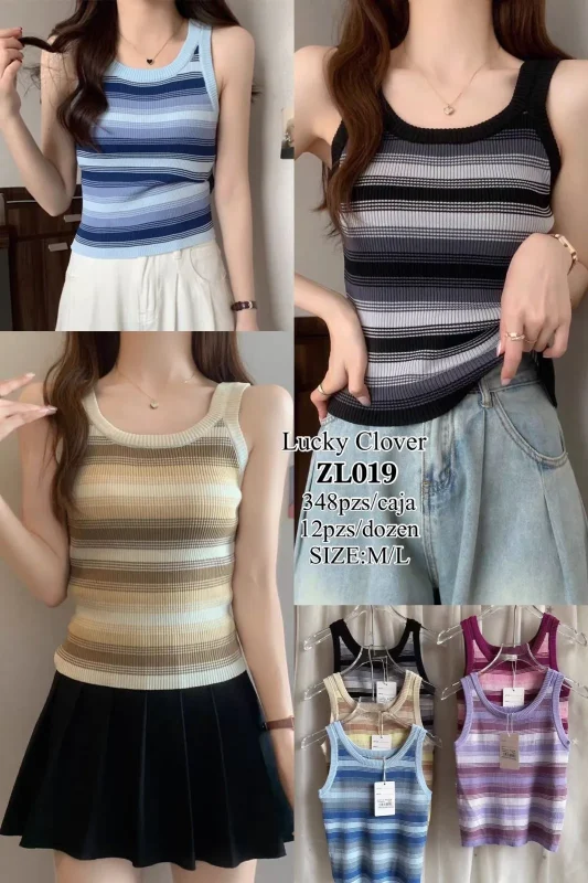 Top Sin Mangas Rayado-1-ZL019