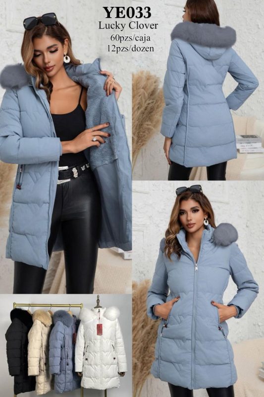 Abrigo acolchado con capucha-YE033