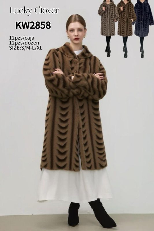 Abrigo largo con capucha-KW2858