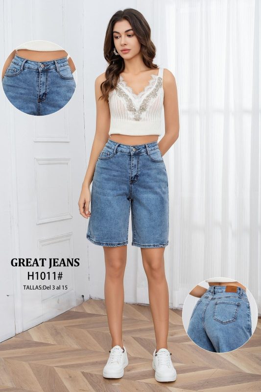 Bermuda Jeans Mujer-H1011