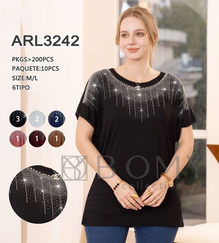 Blusa con pedrería-ARL3242