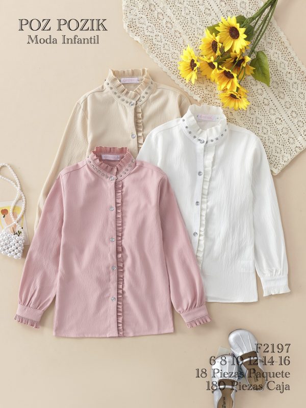 Blusa Infantil con Ruffles-F2197